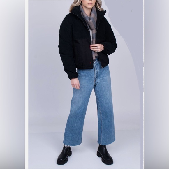 NWT Italian-Made Corduroy & Denim Bomber Jacket MSRP $248 - Picture 4 of 9